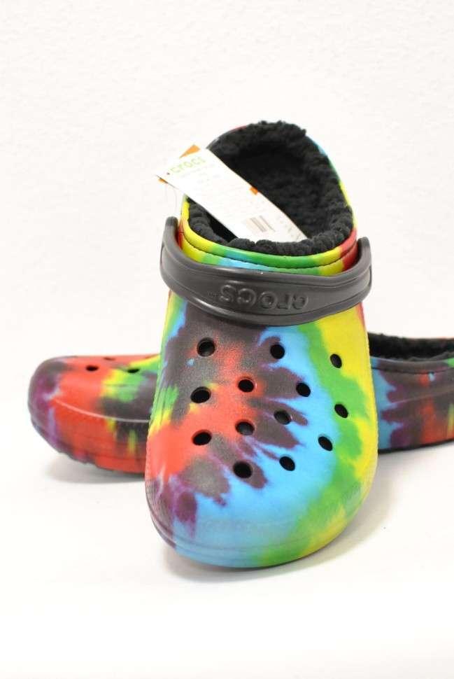 Жіночі Crocs утеплені Classic Lined Tie Dye Graphic Clog - Multi Color — фото 5