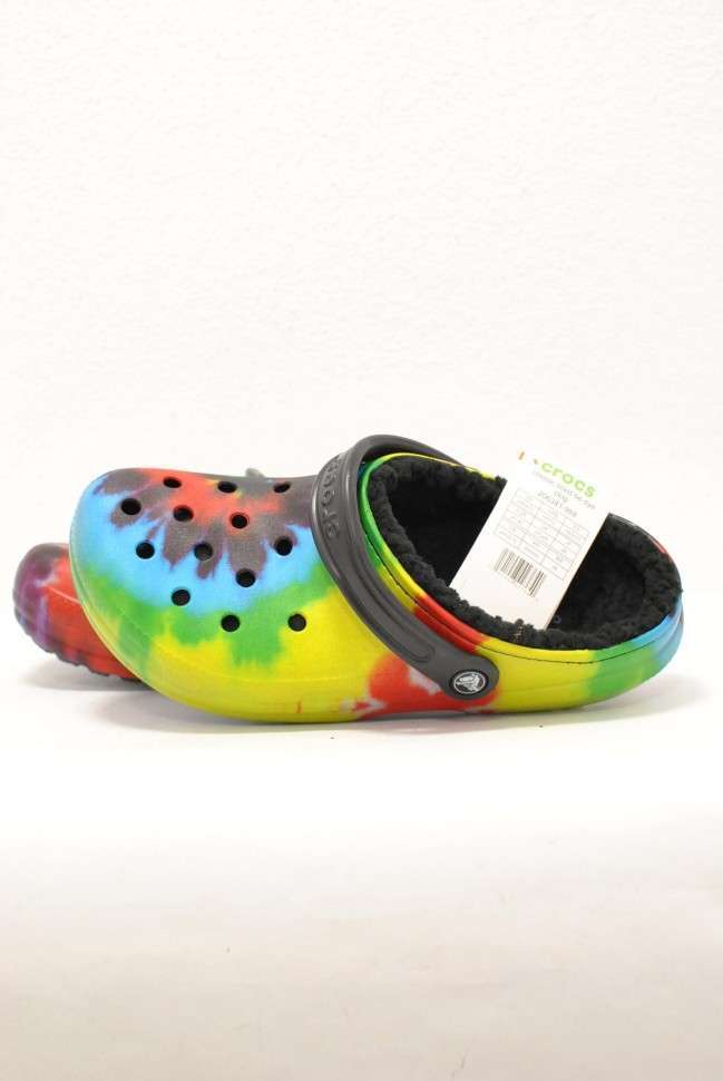 Жіночі Crocs утеплені Classic Lined Tie Dye Graphic Clog - Multi Color — фото 6