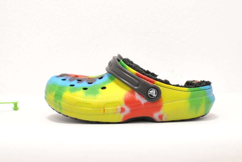 Жіночі Crocs утеплені Classic Lined Tie Dye Graphic Clog - Multi Color — фото 8