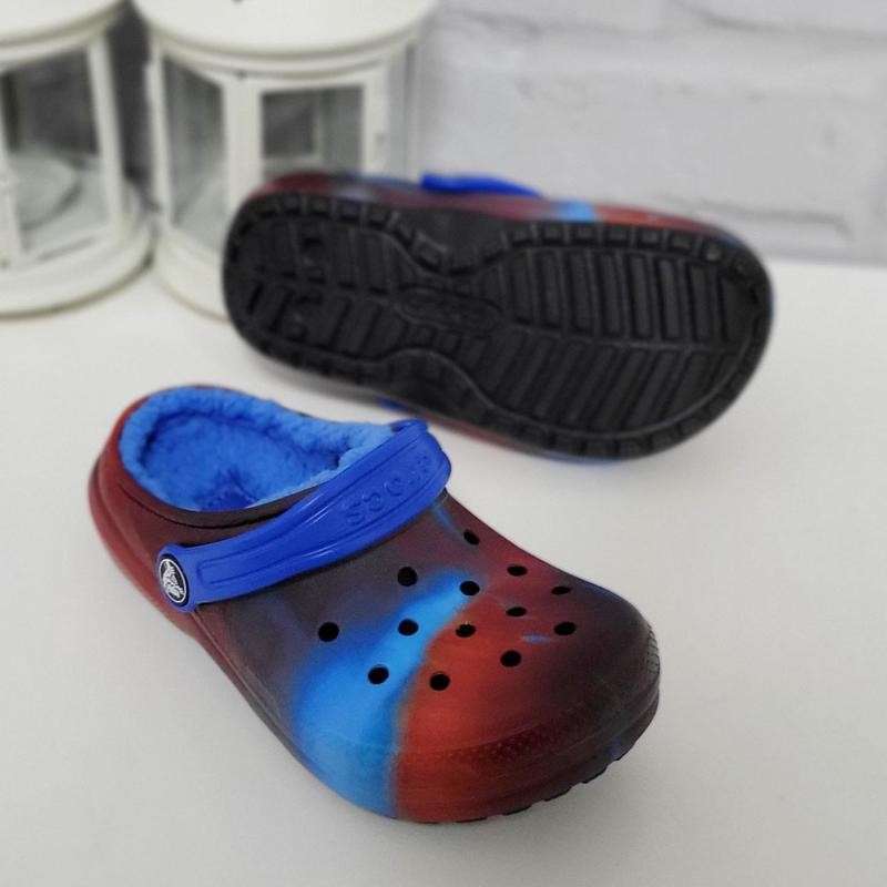 Дитячі Crocs утеплені Classic Lined Clog k Bright Cobalt Kids — фото 11