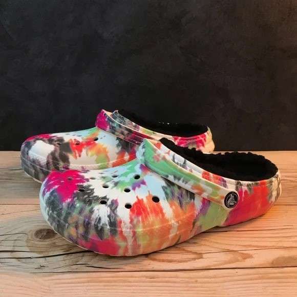 Дитячі Crocs Класік Теплі Classic kids Lined Tie Dye Clog Blotched — фото 3