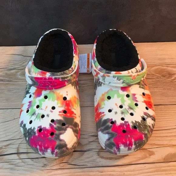 Дитячі Crocs Класік Теплі Classic kids Lined Tie Dye Clog Blotched — фото 4