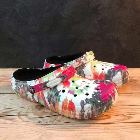 Дитячі Crocs Класік Теплі Classic kids Lined Tie Dye Clog Blotched — фото 5