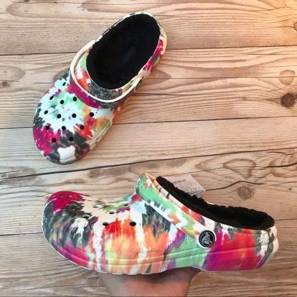 Дитячі Crocs Класік Теплі Classic kids Lined Tie Dye Clog Blotched — фото 9