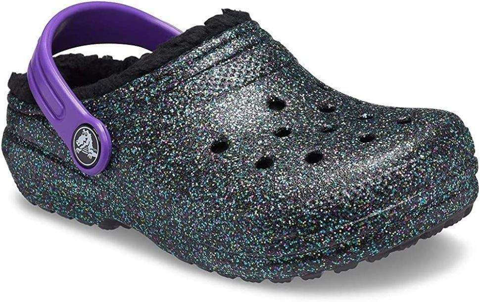 Дитячі Crocs Утеплені Classic Glitter Lined Clog Kids Starry Skies — фото 6
