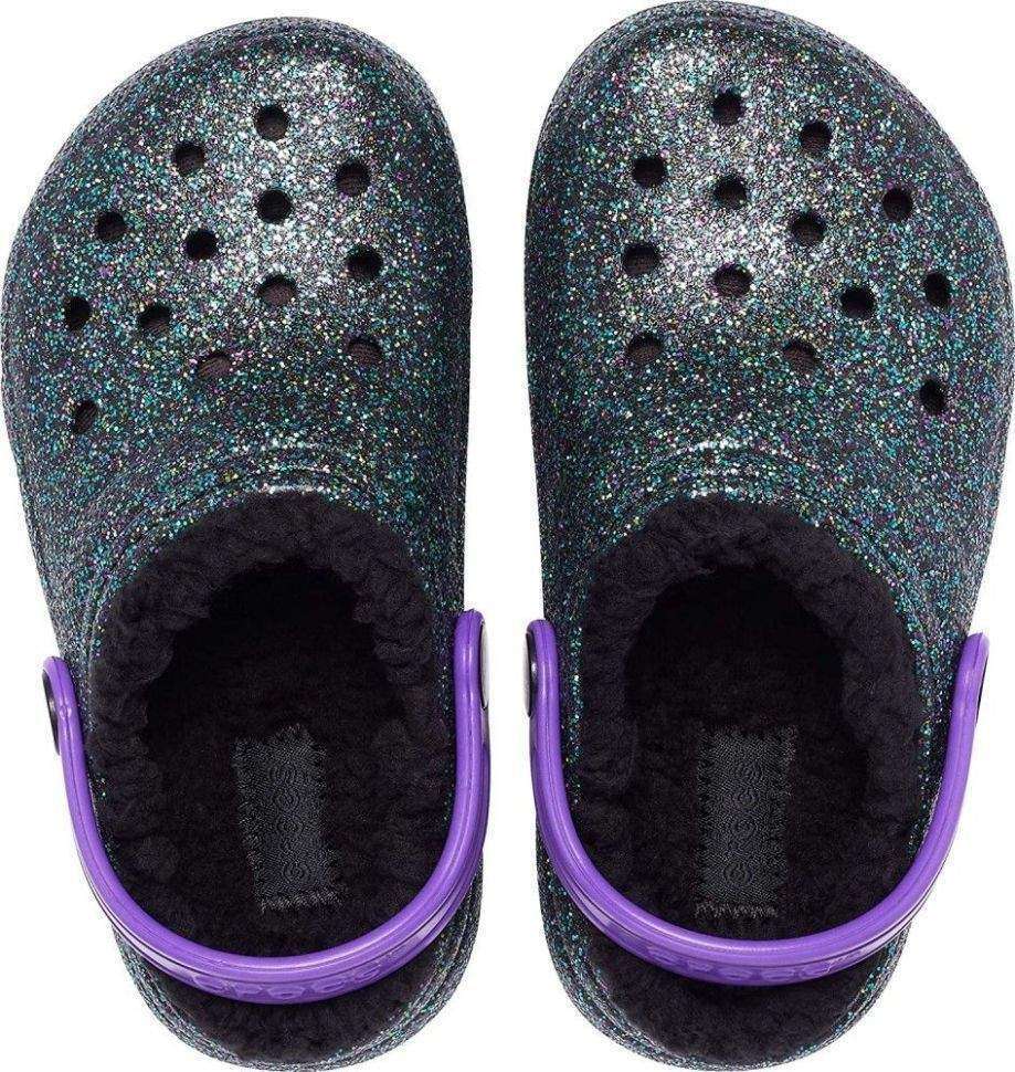 Дитячі Crocs Утеплені Classic Glitter Lined Clog Kids Starry Skies — фото 9