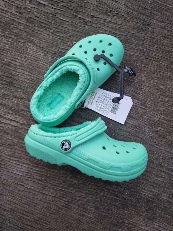 Дитячі Crocs Утеплені Classic Lined Clog Kids Phistachio — фото 11