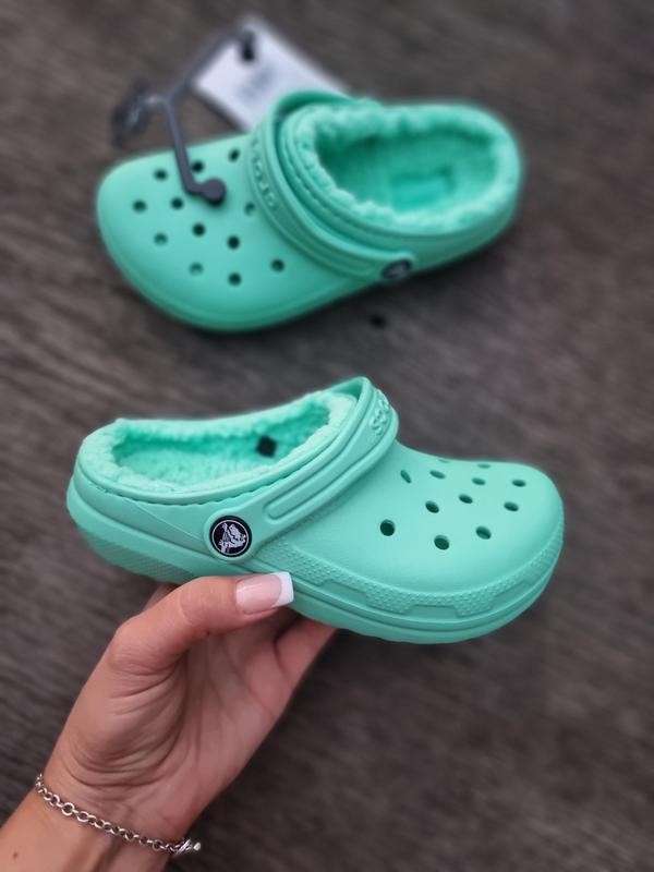 Дитячі Crocs Утеплені Classic Lined Clog Kids Phistachio — фото 13