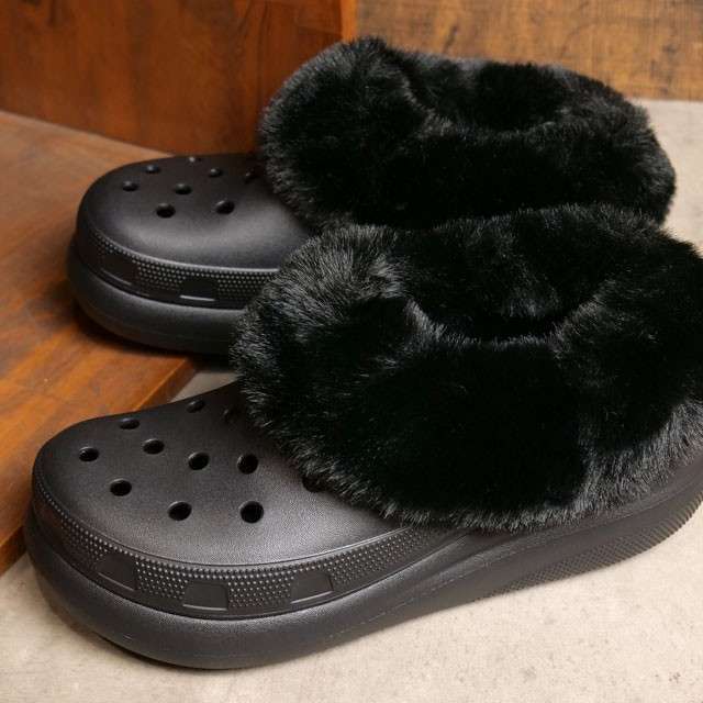Жіночі Crocs утеплені Furever Crush Black — фото 2