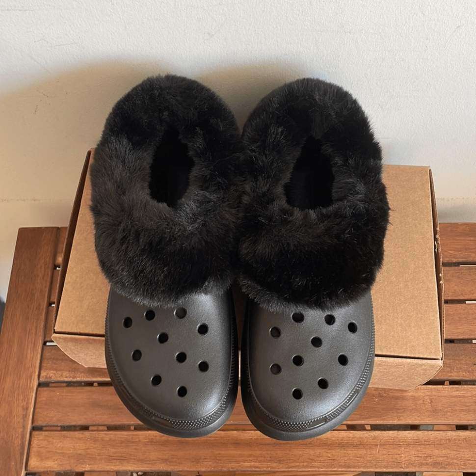 Жіночі Crocs утеплені Furever Crush Black — фото 8