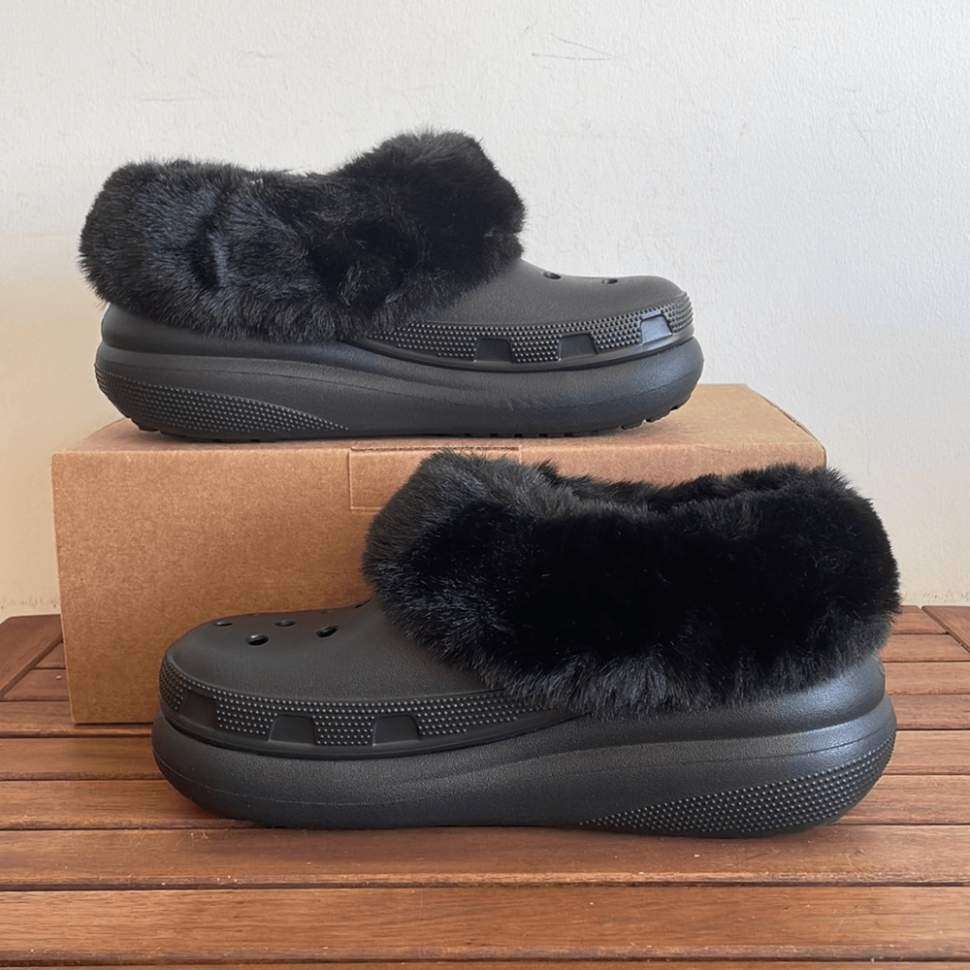 Жіночі Crocs утеплені Furever Crush Black — фото 9