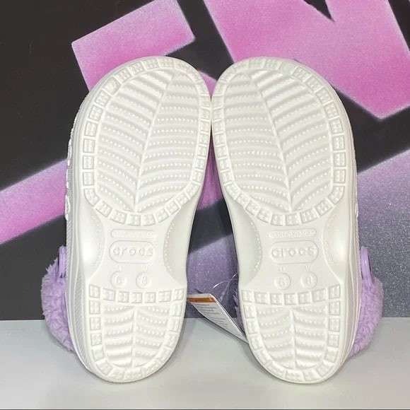 Жіночі Crocs утеплені Baya Lined Fuzz Strap Clog White/Lavender — фото 2