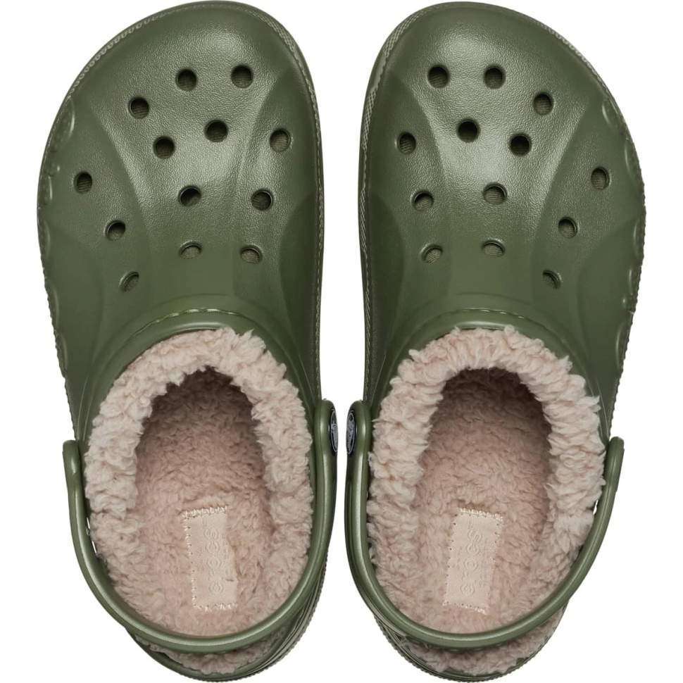 Crocs Бая Теплі Зелені Baya Lined Clog Army Green — фото 2