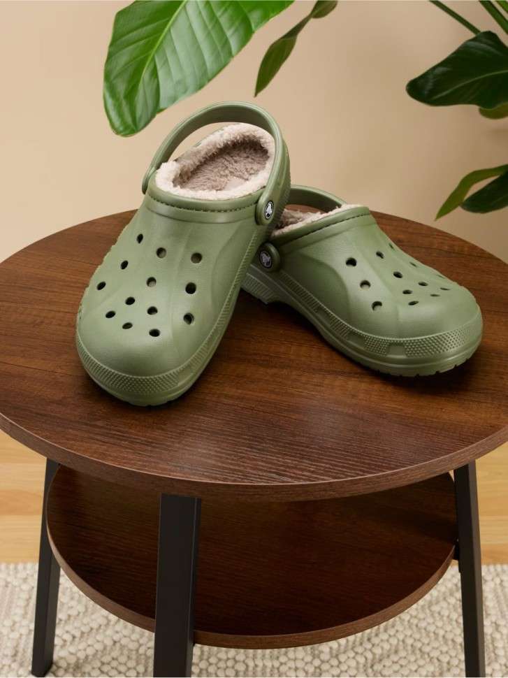 Crocs Бая Теплі Зелені Baya Lined Clog Army Green — фото 6