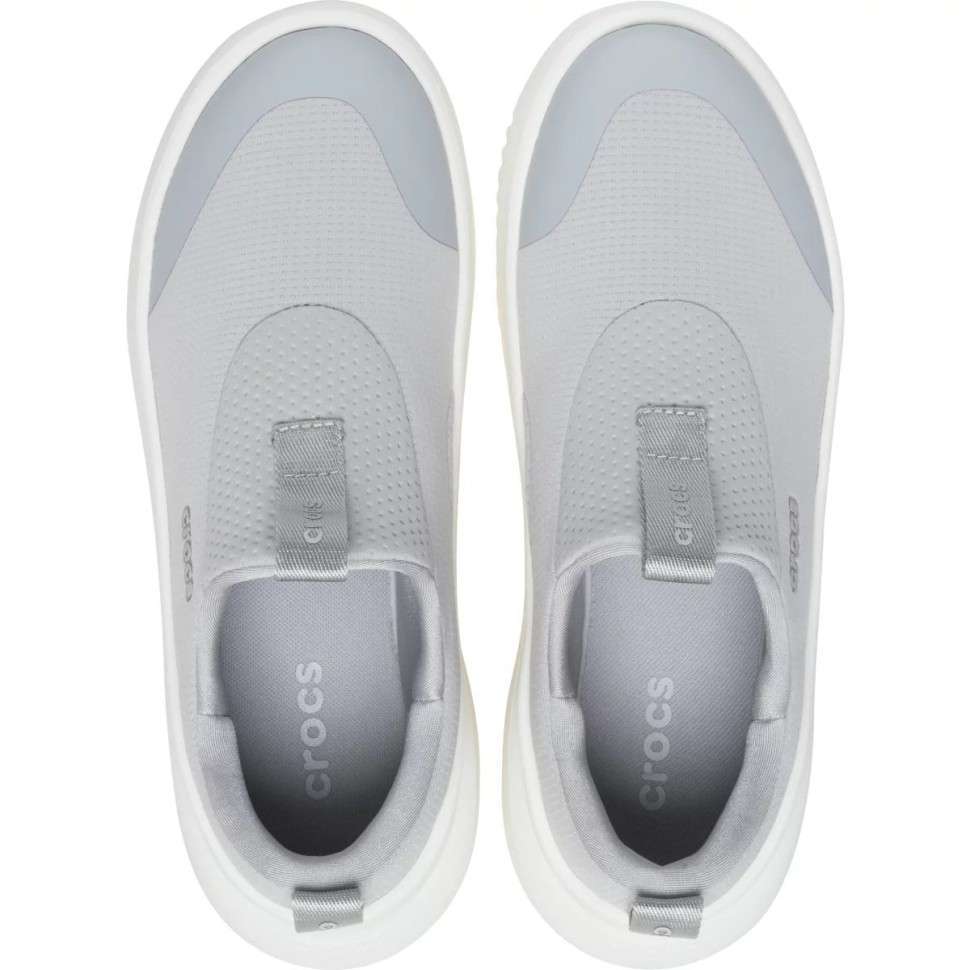 Жіночі Crocs Кросівки Меллоу Сірі Mellow Ease Slip on Atmosphere / White — фото 3