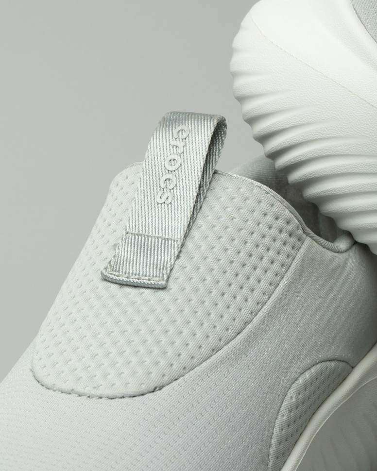 Жіночі Crocs Кросівки Меллоу Сірі Mellow Ease Slip on Atmosphere / White — фото 8