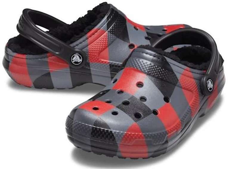 Чоловічі Crocs утеплені Classic Lined Clog Plaid/Black