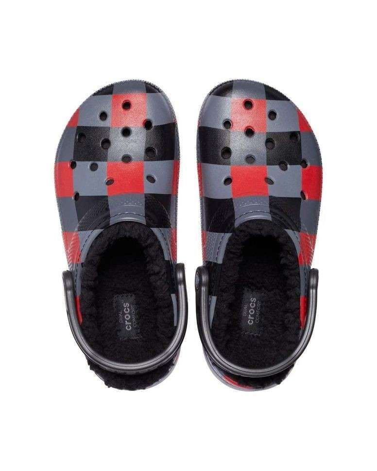 Чоловічі Crocs утеплені Classic Lined Clog Plaid/Black — фото 2