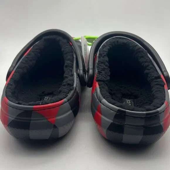 Чоловічі Crocs утеплені Classic Lined Clog Plaid/Black — фото 9