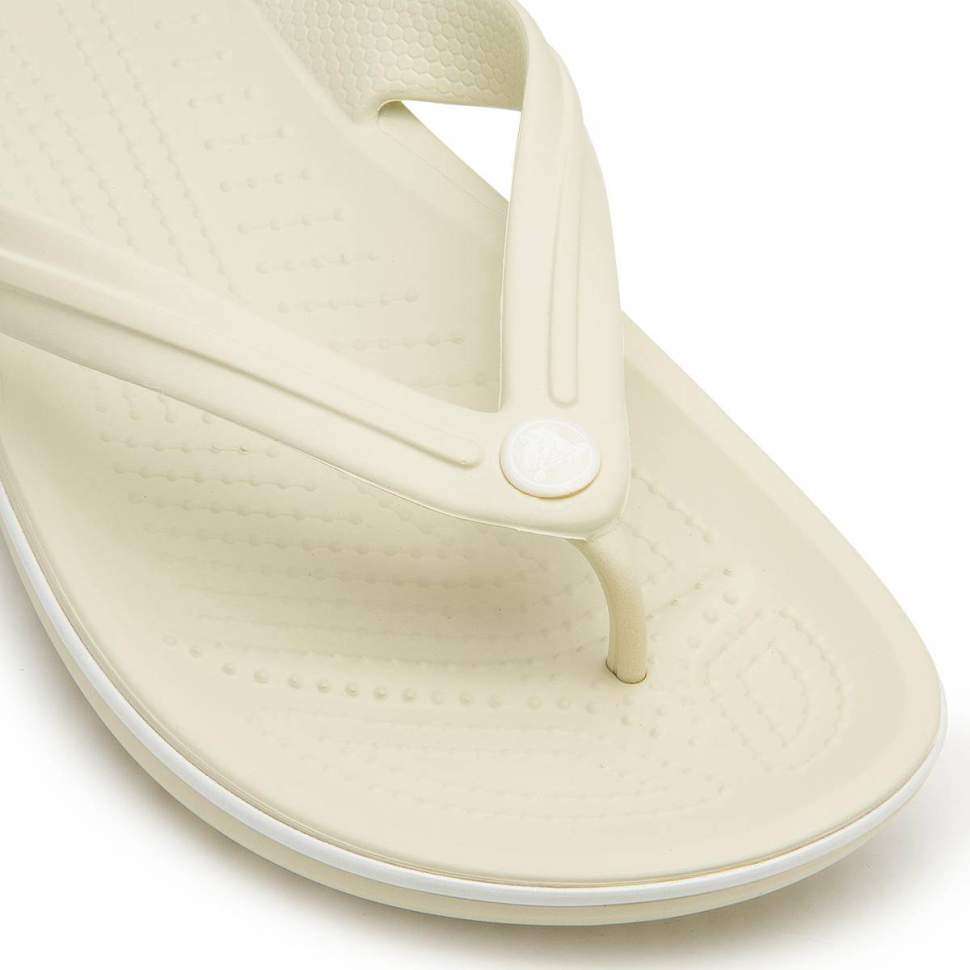 Жіночі в'єтнамки Крокбенд Бежеві Crocs Crocband Flip Flop Bone — фото 4