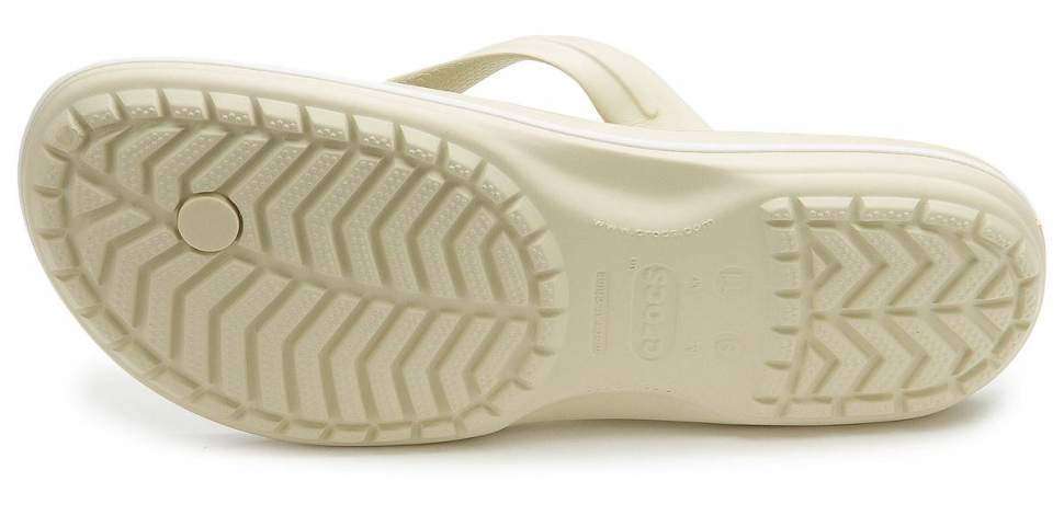 Жіночі в'єтнамки Крокбенд Бежеві Crocs Crocband Flip Flop Bone — фото 5
