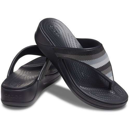 Жіночі в'єтнамки Crocs Monterey Bead Strap Wedge Flip Black / Multi — фото 1