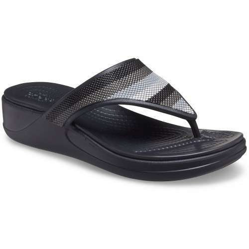 Жіночі в'єтнамки Crocs Monterey Bead Strap Wedge Flip Black / Multi — фото 4