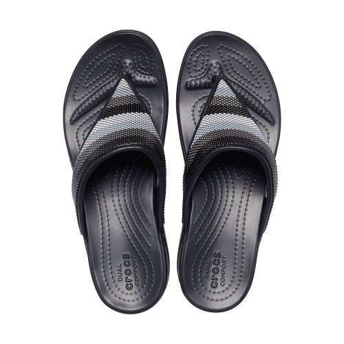 Жіночі в'єтнамки Crocs Monterey Bead Strap Wedge Flip Black / Multi — фото 6