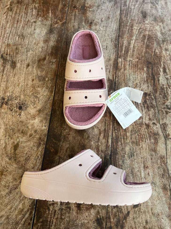 Жіночі Crocs утеплені Рожеві Classic Cozzzy Quartz — фото 2