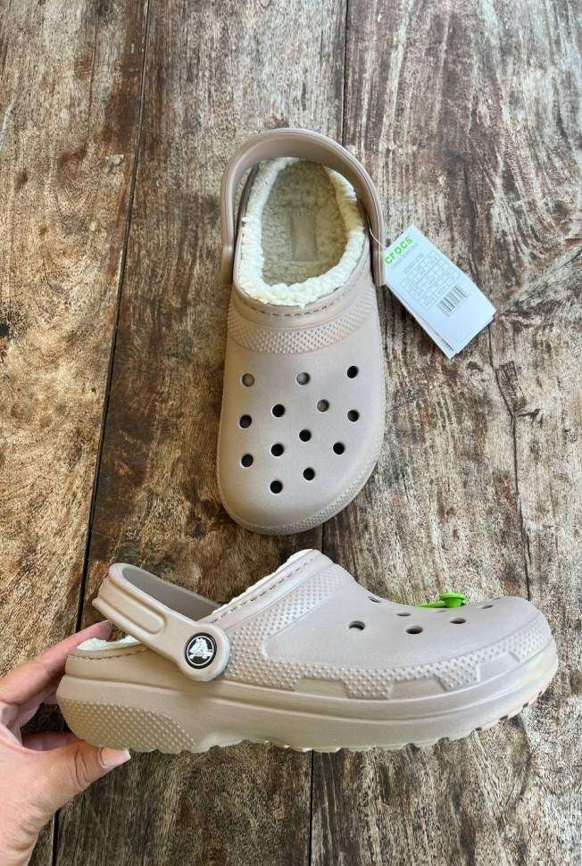 Crocs Утеплені Бежеві Classic Lined Clog Mushroom/Bone — фото 8