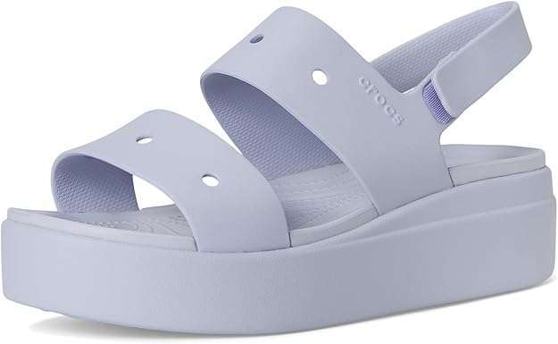 Жіночі Сандалі Платформа Лавандові Crocs Women's Brooklyn 4u Low Wedges Sandal Purple Moon — фото 2