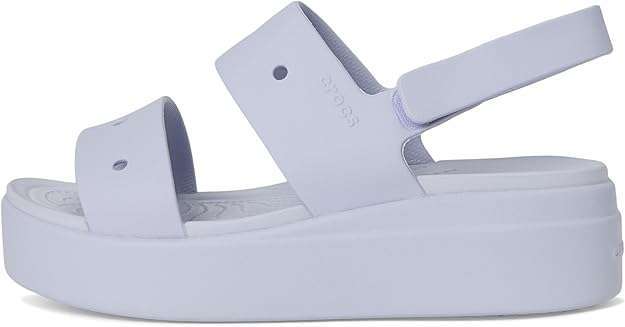 Жіночі Сандалі Платформа Лавандові Crocs Women's Brooklyn 4u Low Wedges Sandal Purple Moon — фото 6
