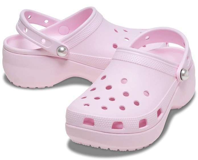 Жіночі Crocs Платформа Рожеві Women's Classic Platform Clog Pearl