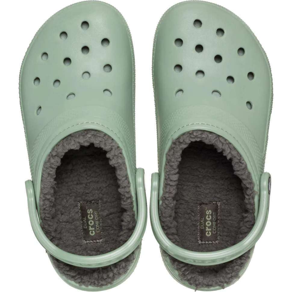 Crocs Утеплені Хакі Classic Lined Clog Moss / Multi — фото 4