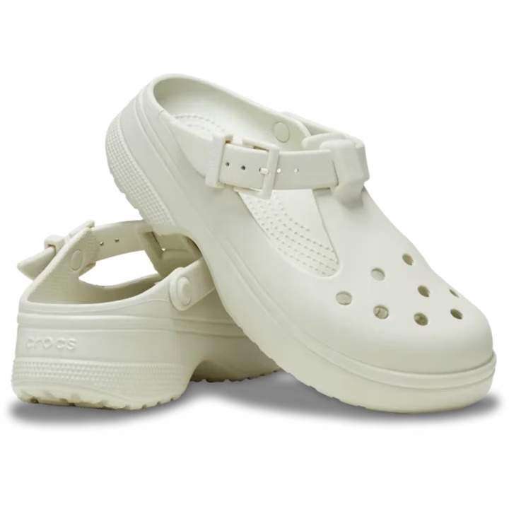 Жіночі сандалі Crocs Бежеві Classic Mary Jane Bone — фото 1