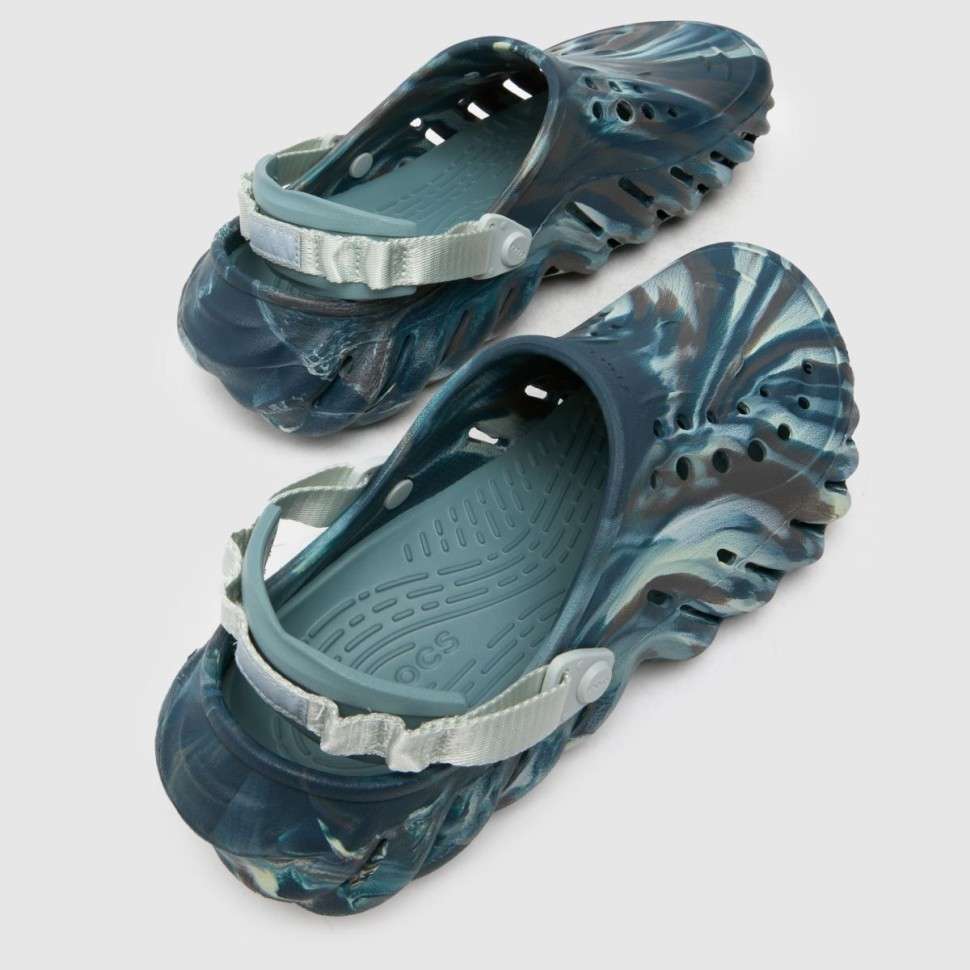 Crocs Эхо Клог Сині Echo Clog Marbled Black Sand/Multi — фото 9