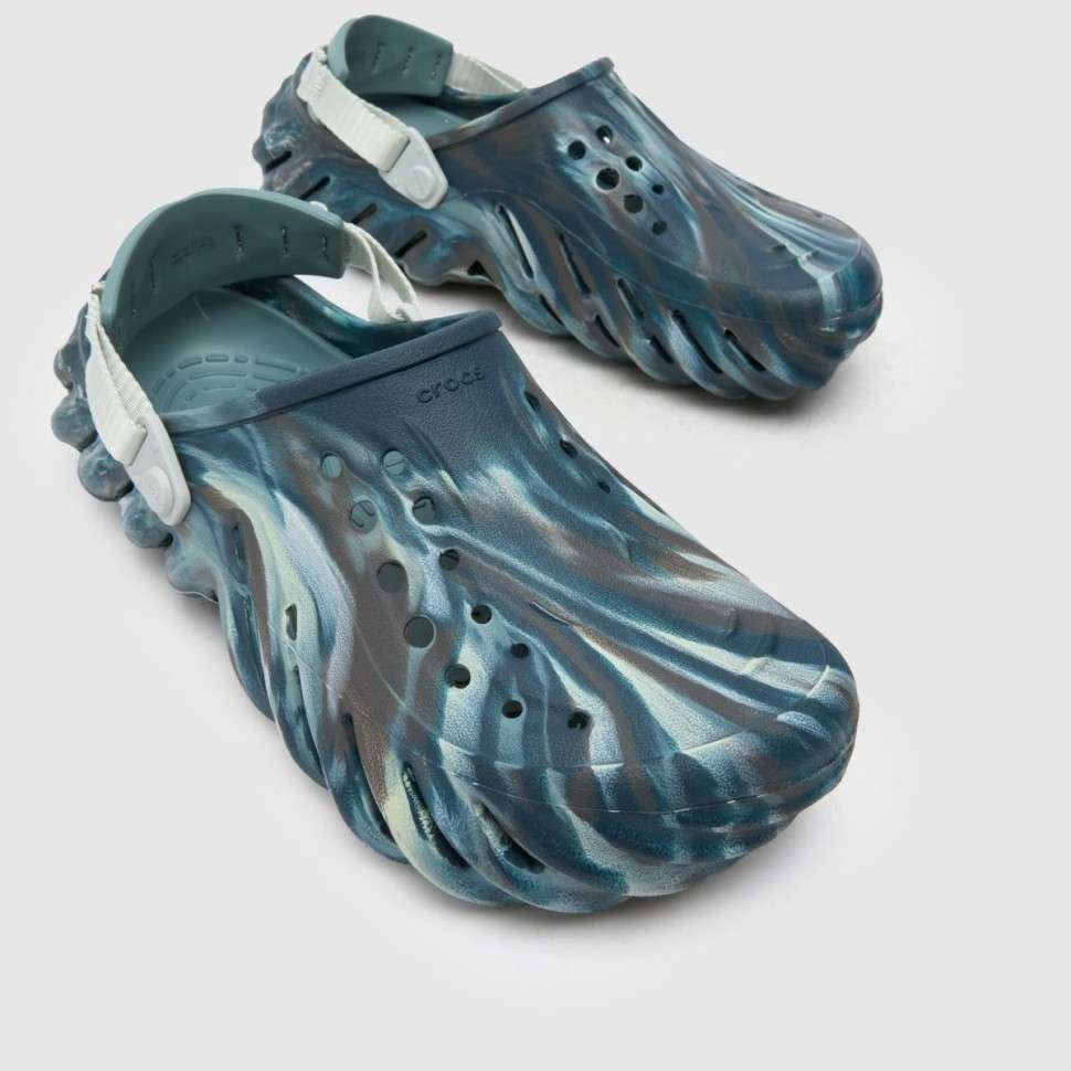 Crocs Эхо Клог Сині Echo Clog Marbled Black Sand/Multi — фото 10