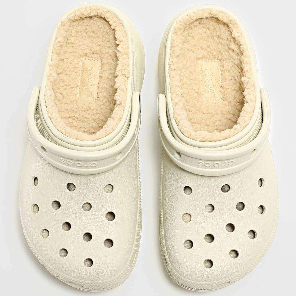 Жіночі Crocs утеплені Classic Platform Lined Clog W Bone — фото 4