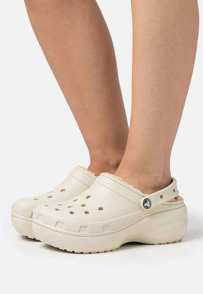 Жіночі Crocs утеплені Classic Platform Lined Clog W Bone — фото 10