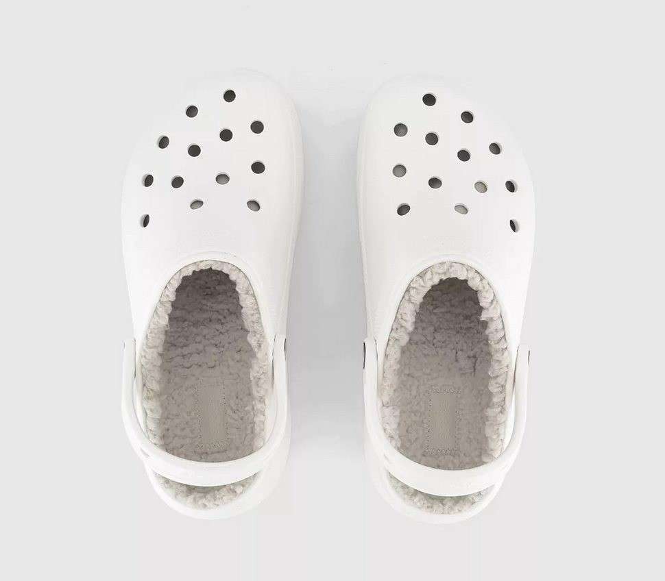 Жіночі Crocs утеплені Classic Platform Lined Clog White — фото 3