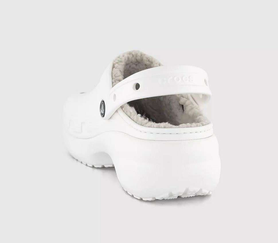 Жіночі Crocs утеплені Classic Platform Lined Clog White — фото 4