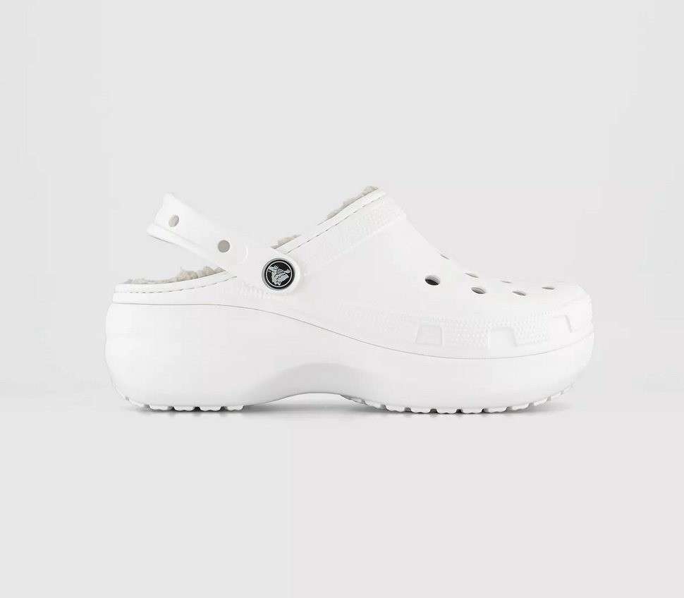 Жіночі Crocs утеплені Classic Platform Lined Clog White — фото 6