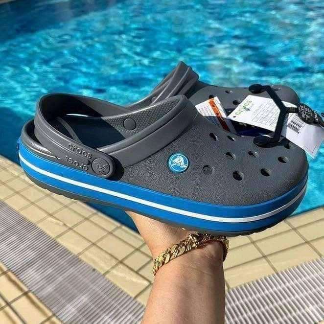 Crocs Крокбенд Сірі Клог Сабо Crocband Clog Charcoal/Ocean — фото 3