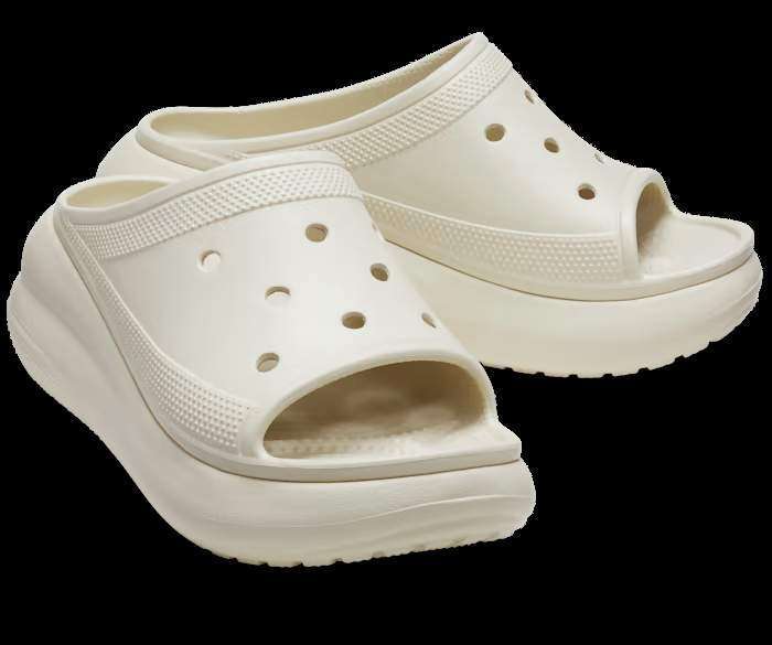 Жіночі шльопанці Crocs Classic Crush Platform Slide Bone