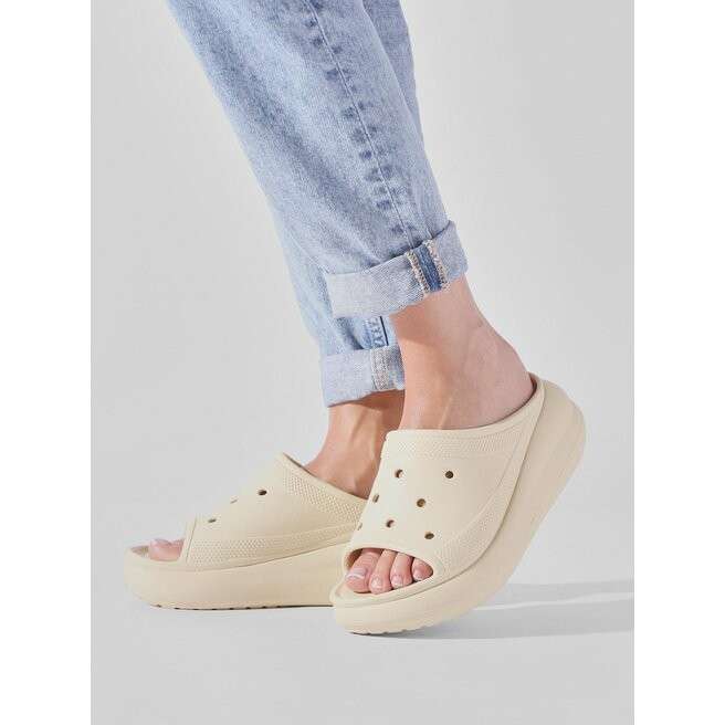 Жіночі шльопанці Crocs Classic Crush Platform Slide Bone — фото 2