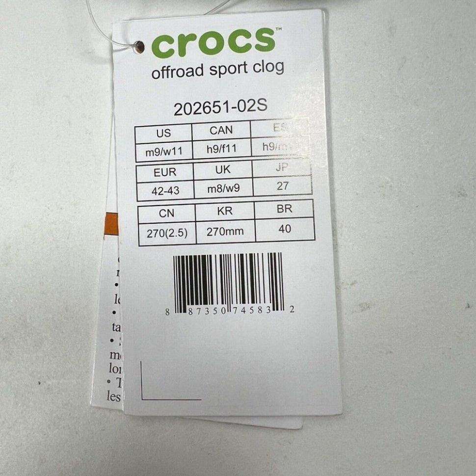 Чоловічі Crocs Offroad Sport Clog Black/Graphite — фото 5