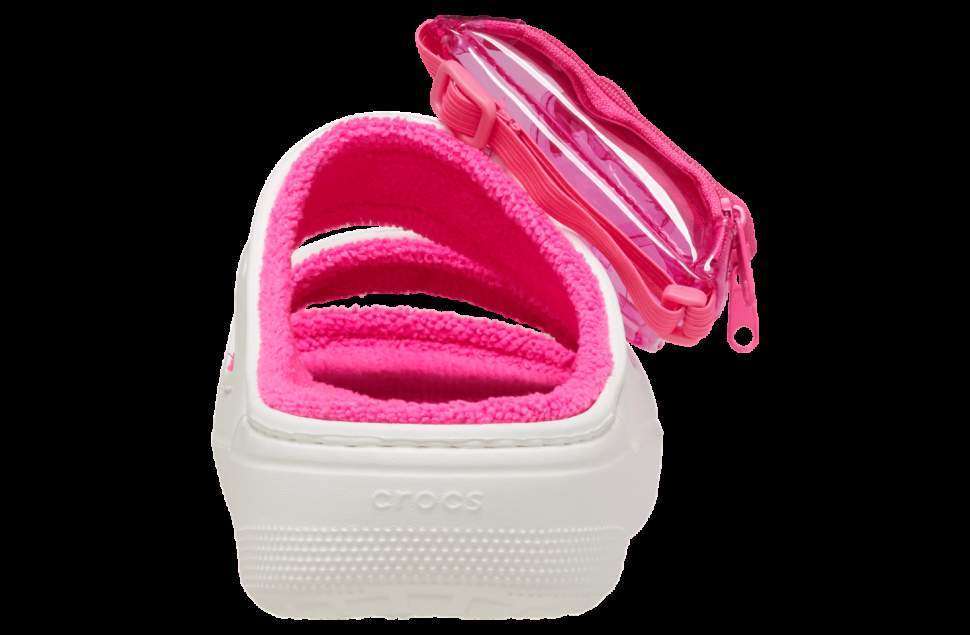 Жіночі Crocs утеплені Рожеві Classic Cozzzy White / Pink Crush — фото 6