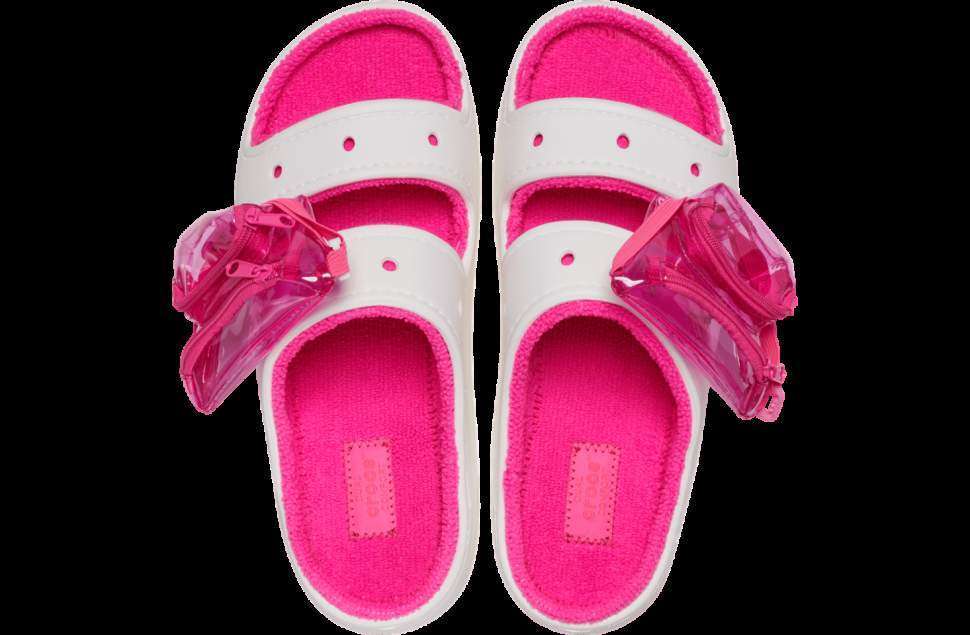 Жіночі Crocs утеплені Рожеві Classic Cozzzy White / Pink Crush — фото 8
