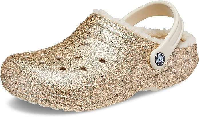 Crocs Утеплені Золоті Classic Lined Clog Glitter Gold — фото 3