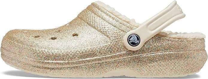 Crocs Утеплені Золоті Classic Lined Clog Glitter Gold — фото 6